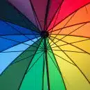 worms eye view multicolored umbrella