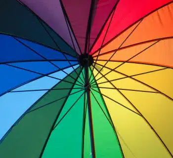 worms eye view multicolored umbrella