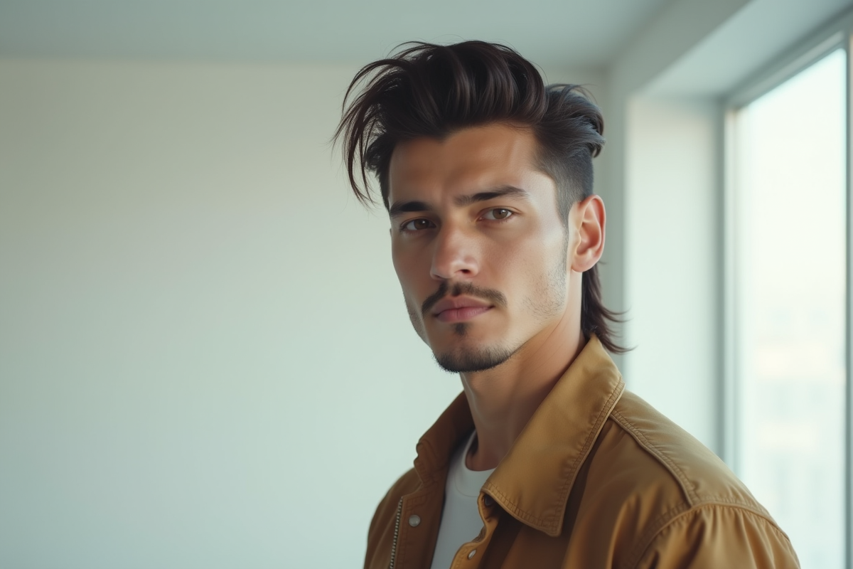 mullet masculin