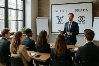 Groupe de jeunes attentifs en formation moderne