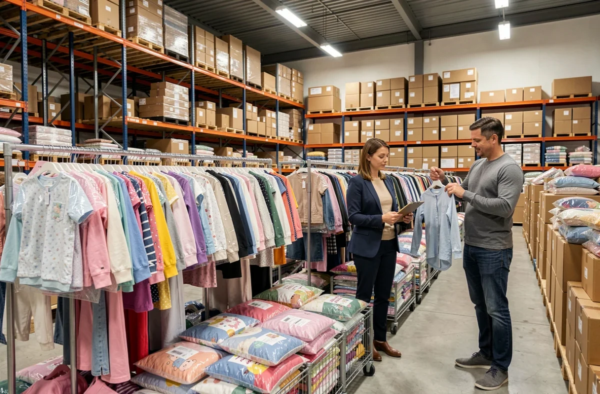 Showroom de distribution de vêtements pour enfants de Shaina Distribution en Seine-Saint-Denis